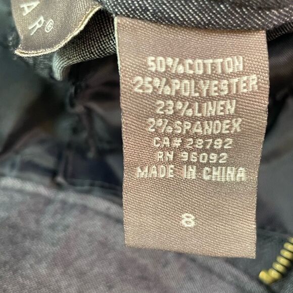 Kenar Dark Blue Denim Trousers with Gold Button Details 8 - Picture 9 of 10